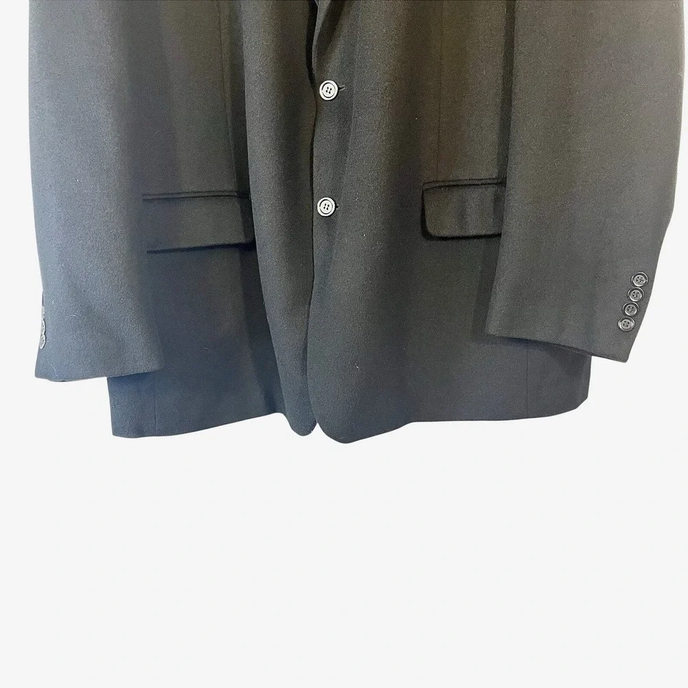 Gianfranco Ruffini Blazer Mens Black Camel Hair Two Button‎ Sport Coat Sz 50R